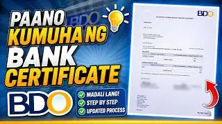 Paano kumuha ng BANK CERTIFICATE - 2024