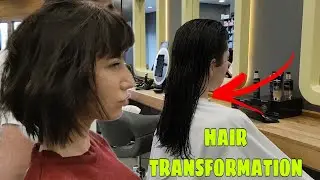 Perfect Hairstyle For Girl ( Long to Short Haircut - ASMR )