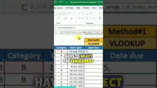 Due Date Calculation in Excel, Shorts 