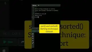 sorting technique : timsort | sort() and sorted() 