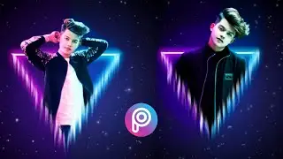 Picsart Neon Triangle Concept | Picsart Photo Editing New style