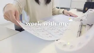 Vlog ⛅️ Work With Me ASMR | Packing Orders, Restock Freebie, Sticker Shop, Real Time No Bgm No Talk