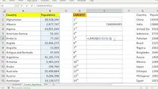 EXCEL: How to find 2nd largest value in a dataset; How to find nth largest value in excel.