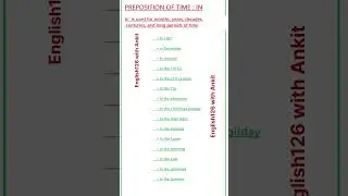 Preposition of time (In) #english #english126withankit #ielts #prepositions #basicvsadvancedEnglish