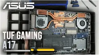 Asus TUF Gaming A17 FA706IU from the inside - replacing RAM, SSD, battery, fan