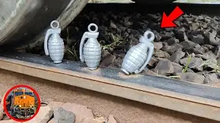 Train Vs bomb Experiment OMG 😳 || Train Experiments @TrainExperiments