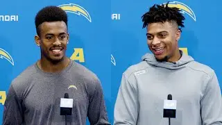 Cornelius Johnson & Brenden Rice On First NFL Practice | LA Chargers