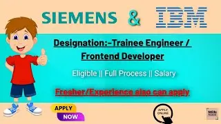 Trainee Engineer / Frontend Developer || How to Appy GTE  | | Siemens  || IBM ||  Skills Package