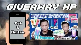 Hp Vivo Y93 Gratis Dari Giveaway Youtuber dan Berikut Cara Mendapatkan Giveaway HPnya
