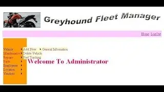 Grey Hound Fleet Vehicle Management System Project in Asp.Net