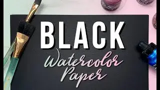 FINALLY TRYING BLACK WATERCOLOR PAPER! (Painting HALLOWEEN on my Animal Crossing Island)