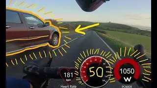 CYCLIST OVERTAKES CAR GOING 50MPH