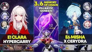 E1 Clara Hypercarry & E6 Misha x Cerydra | Memory of Chaos 12 | Honkai Star Rail 3.6