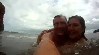 Swimming in the rain!