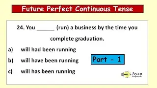 Video 32# Future Perfect Continuous Tense | Part 1