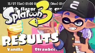 SPLATOON 3 SPLATFEST RESULTS!! (Vanilla VS Strawberry VS Mint Chip)