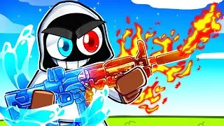 Using ELEMENTAL GUNS in Roblox Rivals!