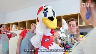 Getting arty at the Sydney Swans HQ