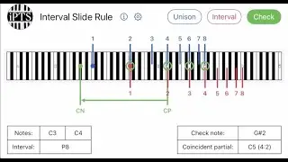 Instantly know coincident partial and check note for ANY interval!