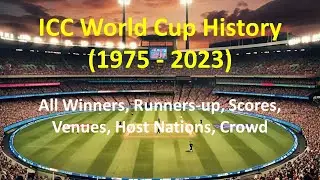 ICC World Cup History (1975 - 2023) - All Winners, Runners-up, Scores, Venues, Host Nations, Crowd