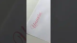 Unicorn Written In Modern Calligraphy With A Crayola Marker #calligraphy #shorts