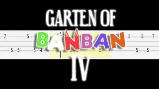 Garten of Banban 4 - Official Teaser Trailer (Easy Ukulele Tabs Tutorial)