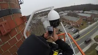 4K GoPro Timelapse: Hikvision DS-2DF8836IV-AELW PTZ tower install by Intellibeam.com
