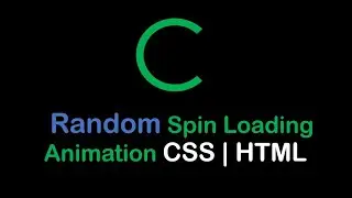 Spin Loading Animation at random speed - HTML | CSS Full Video - https://youtu.be/rAsqB4ZuNWw