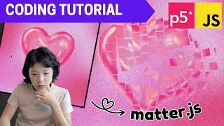 p5.js Coding Tutorial | A Shattered Heart 💔 (with matter.js)