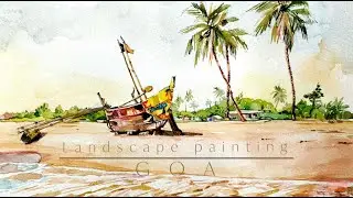 Enjoy learning watercolor landscape painting with GoArt Goa. Workshop coming up soon.