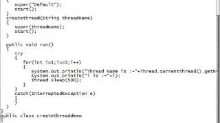 How to Create the Thread using the extending from the Thread Class