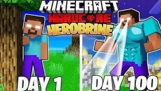 Surviving as Herobrine in Minecraft Hardcore Hindi for 100 Days