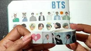 Reaction: BTS Washi Tapes Swatch #btsxarmy #awesomenesshub #washitapes #journaling #bujoindonesia