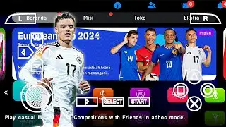 eFootball PES 2024 PPSSPP Euro Cup Update Team Club selection & National Camera Ps5 Best Graphics