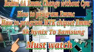 Redmi 6A emmc change | Live practically | first video in youtube with full gide