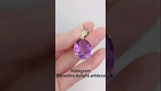 Pendant with deep-colored amethyst