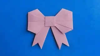 DIY origami paper bow
