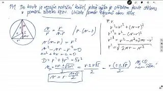 Stereometrie 141: Objemy koule, kužele, zlatý řez