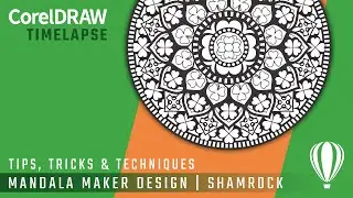 Mandala Maker Design in CorelDraw | Mandala Design Tutorial in CorelDraw | Shamrock Mandala Design