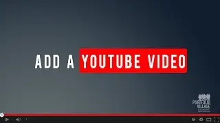 Add a Youtube Video to Your Portfoliovillage Web page
