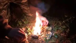 Lighting a Flint and Steel Fire (Winter Solstice 2017)