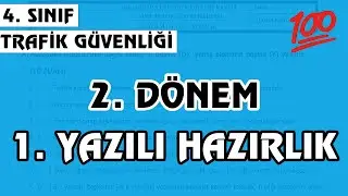 4. Sınıf Trafik Güvenliği 2. Dönem 1. Yazılı Hazırlık 2023 | Puanlı + Pdf İndir
