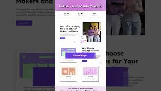 Taskbes - SaaS Website Template #webflow #saasmarketingagency #shorts