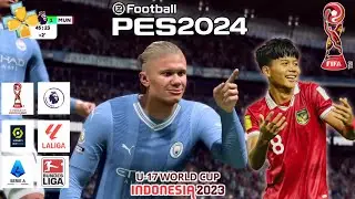 EFOOTBALL PES PPSSPP 2023 MOD WORLD CUP U-17 INDONESIA UPDATE TRANSFER & KITS | NEW REAL FACE