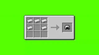All Iron Armor Crafting Menu Animation Green Screen