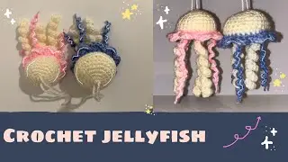 Crochet jellyfish keychain 🪼// Crochet jellyfish 🪼