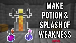 How to Make Splash Potion of Weakness in Minecraft (All Editions)