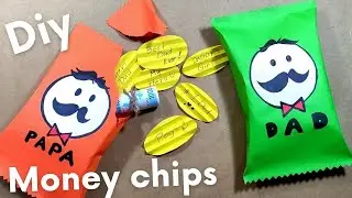 Diy Money Chips | Quick Father's day Gift Idea | Paper Potato Chips |Paper Gift Idea