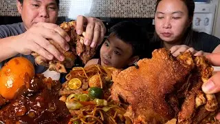 Crispy Pata, Humba with Egg, Bam-i Mukbang | Bisaya Studio Family