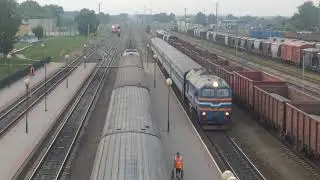 Дизель-поезд ДРБ1М. На станции Кричев-1